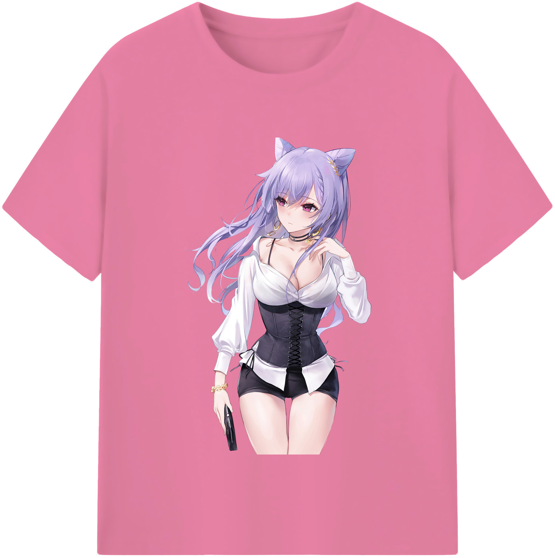 げんし神 刻晴 こくせい genshin Kokusei 綿100％半袖Tシャツ（フロントプリント）
